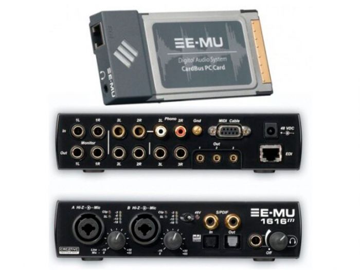Внешняя звуковая карта 5.1 CREATIVE Professional E-MU 1616 CardBus